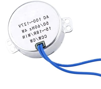 Synchronous motor voor draaitafel 50/60Hz AC 100-127V CCW/CW 4W voor handgemaakte projecten, modellen en schoolopdrachten (15-18RPM)