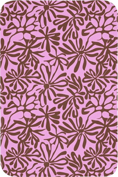 Badmat 60x90 cm - Antislip - Organisch - Patroon - Roze - Badmatten voor badkamer - Badkamermat - Douchemat - Badkamer mat