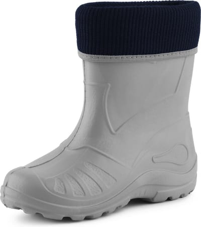 Ladeheid Kinder Regenlaarzen - Rubber - met Binnenschoen - EVA - Wasbare Binnenschoen - LA-KL-EVA-Kids - Grijs - 22
