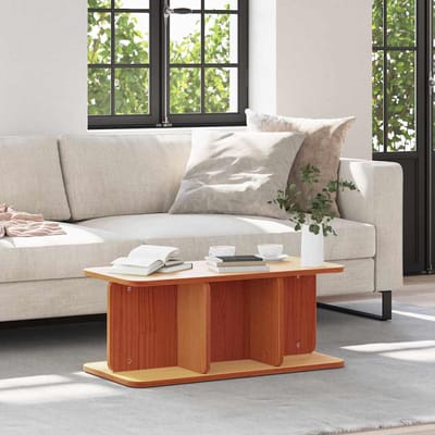 vidaXL - Salontafel - Wasbruin - 80 - x - 39,5 - x - 33,5 - cm - Massief - grenenhout