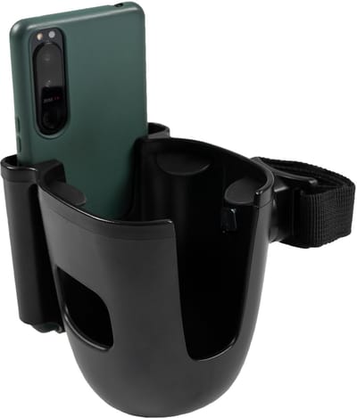 Unyqoos® Handige beker- en telefoonhouder voor kinderwagen met 360 graden draaiing
