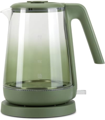 Zyrex® Waterkoker glas - Waterkoker - Groen - 24cm x 17cm x 21cm