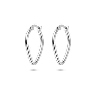 Zilveren gerhodineerde oorringen 19,5 mm - 1341738