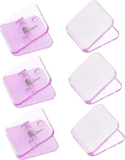 Puppy Trainingspads - Plasmatten Houder - Zindelijkheidstraining Hond - Herbruikbaar Met Plakstrips - 6 Stuks - Violet