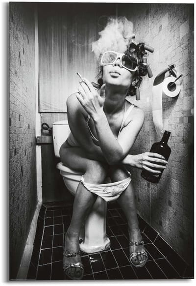 Schilderij Toiletzaken - 90 x 60 - Hout - REINDERS