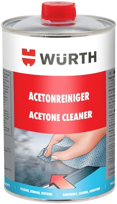 Wurth - Acetonreiniger - Acetonreiniger voor het reinigen en ontvetten van alle soorten onderdelen Inhoud 1 l