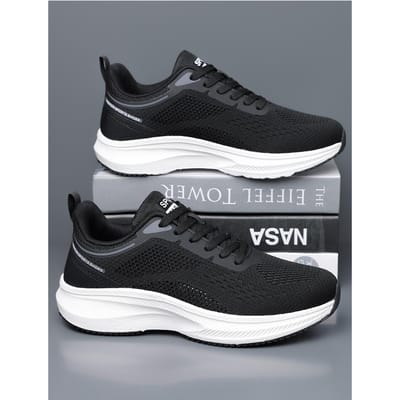 Witte Loop Schoenen Heren Ademend Casual Lichtgewicht Hardloop Basketbal Sneakers Man Hoge Kwaliteit Sportschoenen Man Sneakers 41 zwart