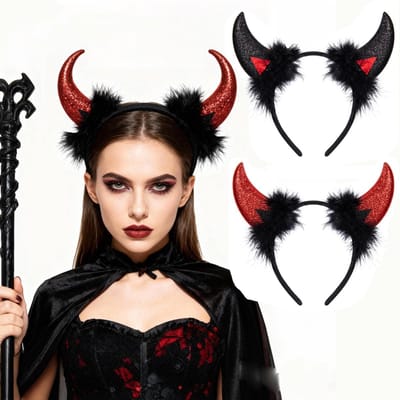 Store_9 - Duivelshoorn Haarband - Halloween Accessoires - Comfortabele Hoofdband - Verstelbaar - Dames - Feestartikelen