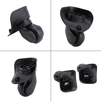 Dailygoods- Zwenkwiel Set van 2 - Duurzaam PVC - Dubbele Rollager - Flexibel Roterend - Geschikt voor Trolleykoffer - Eenvoudige Installatie - Bagagewiel