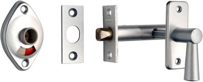 Insteekgrendel - Kunststof - Aluminium - Nemef - Nemef 2705/4 wc-afsluitbaar met kleurenschijf, doornmaat 50 mm