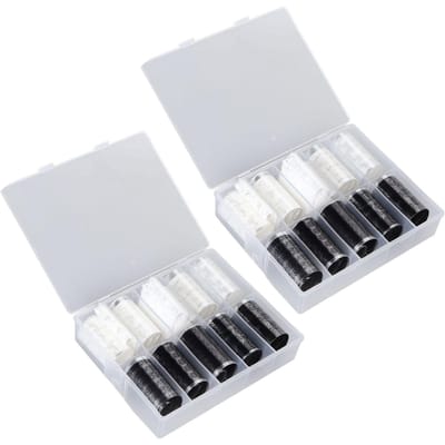 2 Flessen 10 Vakjes Nagel Folie Transfer Stickers Zwart Wit Kant Nagelkunst Folie Designs Nagel Kant white