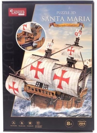 3D-puzzel - Santa Maria-boot - Bouwset - EXPLORA - 204 stukjes - Vanaf 8 jaar