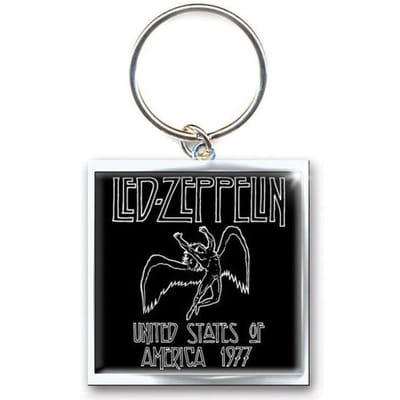 Led Zeppelin - 1977 USA Tour Sleutelhanger - Zwart