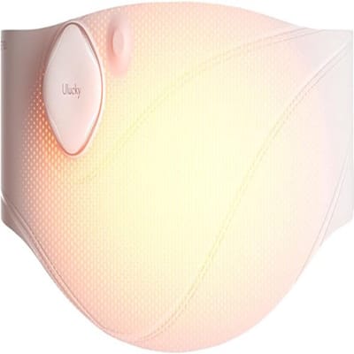 Draagbaar Draadloos Verwarmingskussen – Yoga-Soft Materiaal, 3 Warmtestanden, App-Bediening & Magnetisch Opladen – Opvouwbare Warmtegordel voor Buik, Rug & Menstruatiepijn – Cadeau voor Vrouwen (Wit)