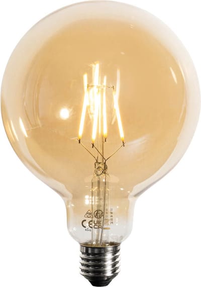 LUEDD E27 dimbare LED goud G125 5W 450 lm 3000K