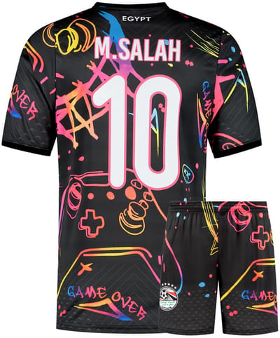 Salah Egypte Voetbaltenue - Gaming - Voetbal Tenue Kinderen - Shirt en Broekje - Jongens en Meisjes - Volwassenen - Heren en Dames - Maat 128