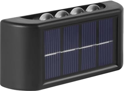 8 LED solar lamp buiten boven en onder, solar garage lamp, IP65 waterdichte buitenveiligheidslamp, draadloze buitenlamp, solar veiligheidslamp buiten binnenplaats, magazijn, garage