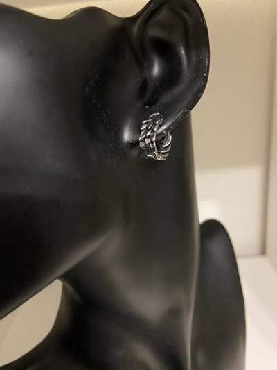 Getextureerde oudzilver mannen oorbel | | Make up | Parfum | Moederdag | Verjaardagscadeau| Cadeautje| Valentijnsdag| Kado | sieraden | vaderdag | oorbellen | oorsieraden