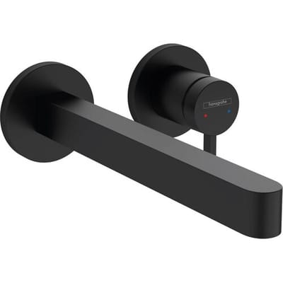 hansgrohe Finoris - Inbouw Wastafelmengkraan - Ééngreeps bediening - Met afvoerplug - 228mm - Mat Zwart