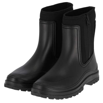 Regenlaarzen dames - Ritssluiting - Zwart - Zwart / 37