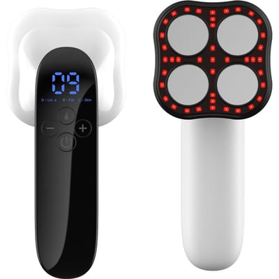 3-in-1 EMS Microstroom, Schoonheidsinstrument voor thuisgebruik, Volledig Lichaamsmassage-instrument wit