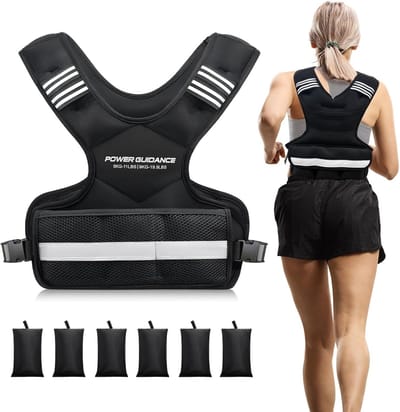 Verstelbaar Gewichtsvest 5-9 kg / 9-14,4 kg met Reflecterende Strepen | Ideaal voor Krachttraining en Joggen | Ademend Ontwerp voor Mannen en Vrouwen