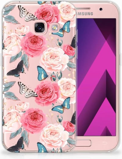 Samsung Galaxy A3 2017 TPU Case Butterfly Roses
