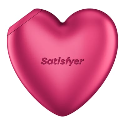 Satisfyer Cutie Heart | hartvormige drukgolfvibrator met Vibration & 2 losse motoren | 11 drukgolven & 12 standen | siliconen | waterdicht (IPX6) | werkt op batterijen