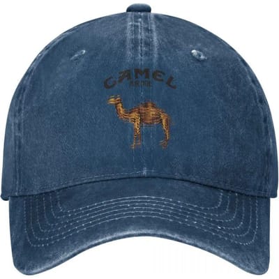 Camel Accessoires Mannen Vrouwen Truckerpet Dier Verweerd Gewassen Petten Hoed Vintage Buiten Hardlopen Golf Verstelbare Pasvorm Hoofddeksel (Navy Blue,Adjustable) marineblauwe kleur