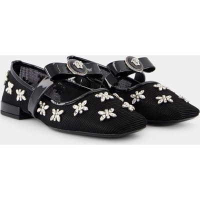 Versace Gianni Lint Platform Schoenen - - Leer - Zwart
