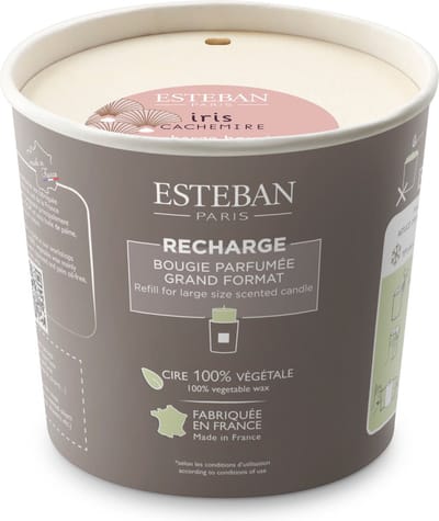 Esteban Classic Iris Cachemire Navulling Geurkaars 450gr