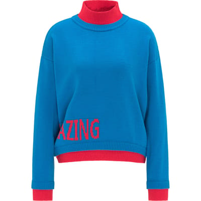 Mymo Fijn gebreide trui Dames klassiek blauw