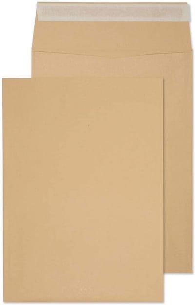Manilla Enveloppen met Kruisje 406x305x30mm 140 GSM Peel & Seal - 125 Stuks