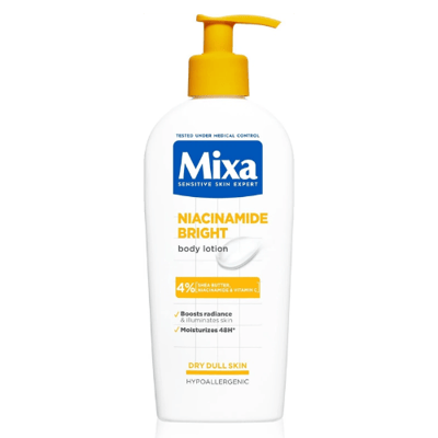 Mixa Niacinamide Bright Bodylotion voor Droge, Doffe Huid - 250 ml