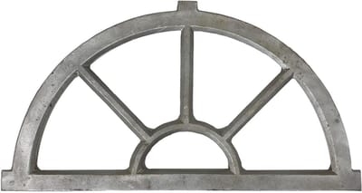 Aluminium Raam - Staalvenster Schuurraam - Decoratie Bouw - Antieke Stijl - 63 x 34 cm - Aluminium