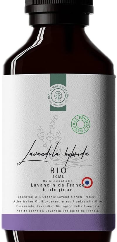 Dailygoods- Lavandin Olie 50ml - 100% Puur/Natuurlijk - Biologisch/Gecertificeerd - Ideaal voor Diffuser/Aromatherapie - Veiligheidswaarschuwing - Vegan/Voedingsgeschikt - Essentiële Olie