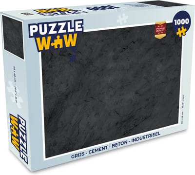 Puzzel Grijs - Cement - Beton print - Industrieel - Structuur - Legpuzzel - Puzzel 1000 stukjes volwassenen