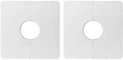 Dailygoods - 2 Stuks Decoratieve Buisplaatafdekkingen van ABS-Kunststof in Wit