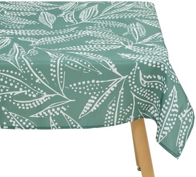 Tafelkleed anti-vlek bedrukt Tropi - Polyester - 140x240cm - Groen