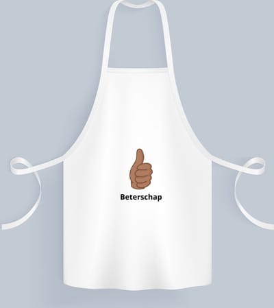 Akyol - beterschap duim Keukenschort - Beterschap - iemand die ziek is of iets gebroken heeft - snel beter worden - beterschap cadeau - cadeau - kado - geschenk - gift - 82 bij 71 cm