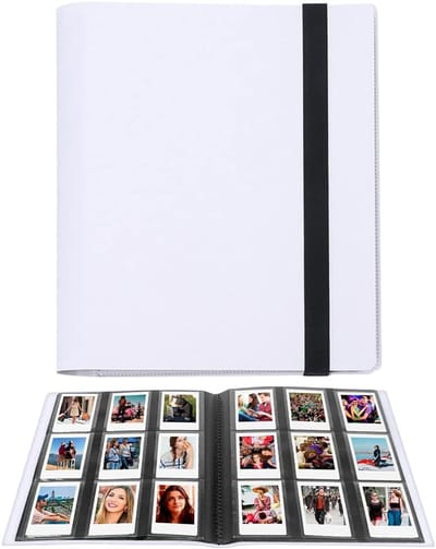 Fotoalbum - Fotoalbum voor Instant Camera Foto's - Fotoalbum met 9 rasters - Slaat tot 360 foto's tegelijk op - Mini Fotoalbum & Plakboek Accessoires （ Wit ）