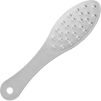Lime à pied double face en acier inoxydable râpe à callosités outil de pédicure meule à pied outil de frottement pour les pieds outil de soin des pieds white