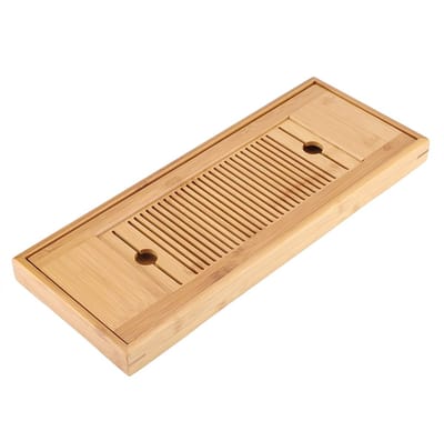 Dailygoods- Theebord Wateraanslagtank - Bamboe Dienblad - 38x15cm - Verwijderbaar Ontwerp - Duurzaam - Milieuvriendelijk - Theedienblad