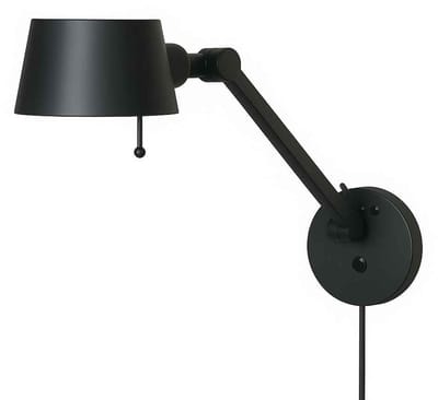 Wandlamp - verstelbaar - zwart - hoogte 40 reikwijdte max 62