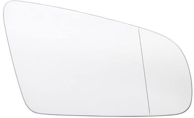 Allecto - Verwarmde Deur Spiegel - Links/Rechts Spiegel Glas - Wit/Blauw - Hoogwaardige Spiegel - Geschikt voor AU-D1 A3/S3 A4/S4 A6/S6 RS4