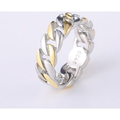 Sterling Zilveren Kettingringen Mannen en Vrouwen Eenvoudig Ontwerp Hip Hop Feest Coole Accessoires Veelzijdige Punk Sieraden Koppelring 7 white