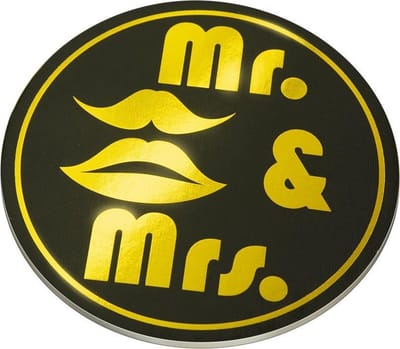 Glossy coasters - Mr. & Mrs.