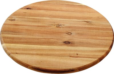 Kesper Serveerplank - - draaibaar - rond - 40 cm - Acacia hout - serveerplateau - Kaasplank/kaasplateau - Borrelplank - Tapasplank