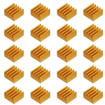 Aluminium Koellichaam 9 x 9 x 5 mm met Thermische Sticker voor CPU, Transistor, FET, IC en Vermogensversterker