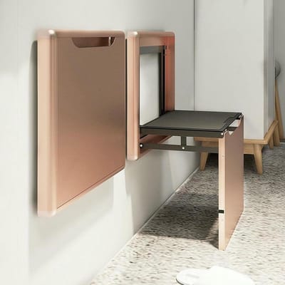 Opvouwbaar Douchebankje - Wandkruk Krukje - Schoenen Wisselen - Ruimtebesparend Ontwerp - 550 Lbs Capaciteit - Zwart